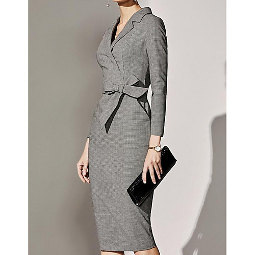 Women's A Line Dress Gray Long Sleeve Solid Colored Shirt Collar Basic S M L XL XXL 3XL 4XL 5XL
Women's A Line Dress Gray Long Sleeve Solid Colored Shirt Collar Basic S M L XL XXL 3XL 4XL 5XL
