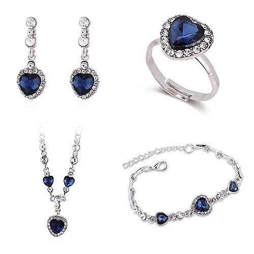 Women's Blue Drop Earrings Necklace Bracelet Layered Heart Simple Luxury Classic Trendy Fashion Earrings Jewelry Silver For Party Gift Holiday Festival 5pcs / Ring
Women's Blue Drop Earrings Necklace Bracelet Layered Heart Simple Luxury Classic Trendy Fashion Earrings Jewelry Silver For Party Gift Holiday Festival 5pcs / Ring