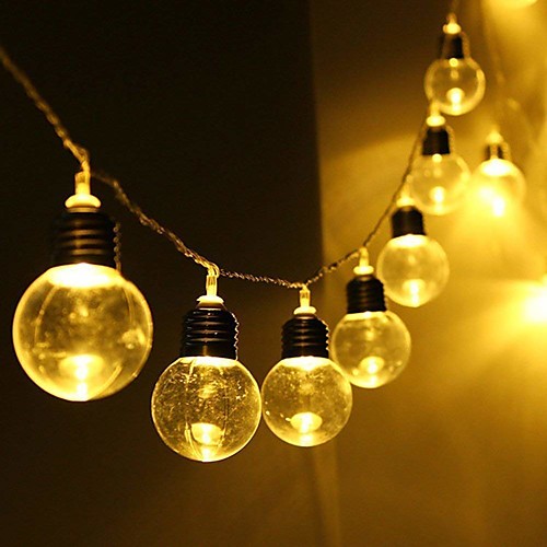 

2.5m String Lights 20 LEDs High Power LED Warm White Christmas New Year's Creative Party Decorative AA Batteries Powered 1pc