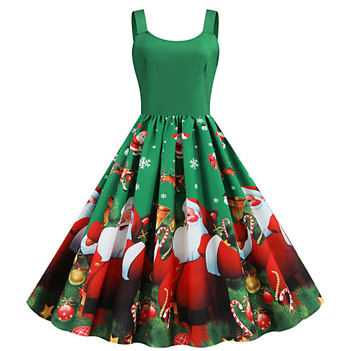 Women's Swing Dress Green Sleeveless Santa Claus Snowflake Print Strap Basic Vintage Christmas S M L XL XXL
Women's Swing Dress Green Sleeveless Santa Claus Snowflake Print Strap Basic Vintage Christmas S M L XL XXL