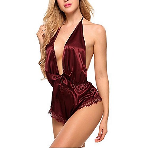 Women's Mesh Super Sexy Satin & Silk / Bodysuits Nightwear Solid Colored Black Wine White S M L / Halter Neck
Women's Mesh Super Sexy Satin & Silk / Bodysuits Nightwear Solid Colored Black Wine White S M L / Halter Neck