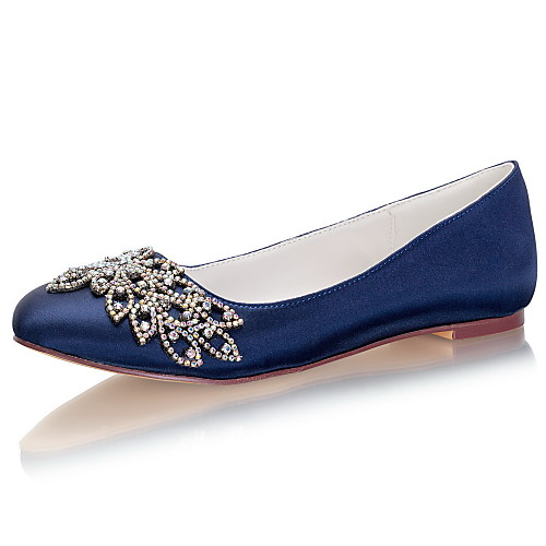 Women's Wedding Shoes Flat Heel Round Toe Rhinestone / Bowknot Satin Spring & Fall / Summer Dark Blue / Party & Evening
Women's Wedding Shoes Flat Heel Round Toe Rhinestone / Bowknot Satin Spring & Fall / Summer Dark Blue / Party & Evening