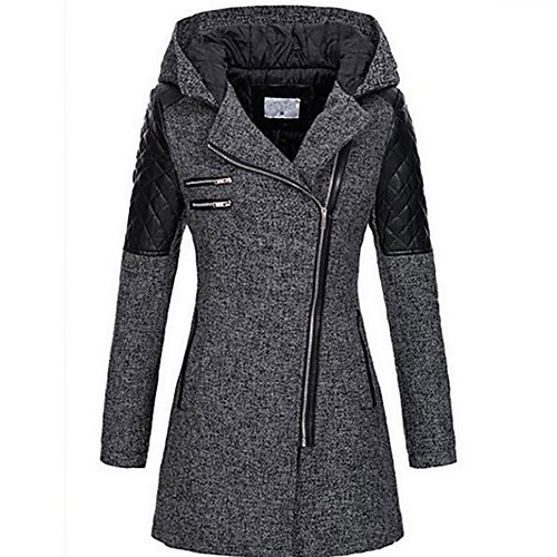 Women's Solid Colored Fall & Winter Trench Coat Long Daily Long Sleeve Polyester Coat Tops black.
Women's Solid Colored Fall & Winter Trench Coat Long Daily Long Sleeve Polyester Coat Tops black.