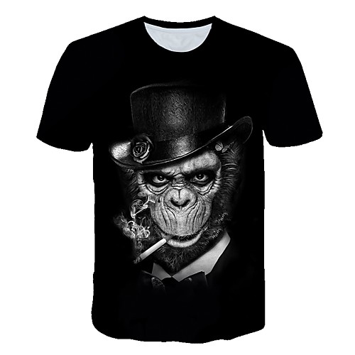Men's T shirt Color Block 3D Animal Print Short Sleeve Going out Tops Streetwear Punk & Gothic Black
Men's T shirt Color Block 3D Animal Print Short Sleeve Going out Tops Streetwear Punk & Gothic Black
