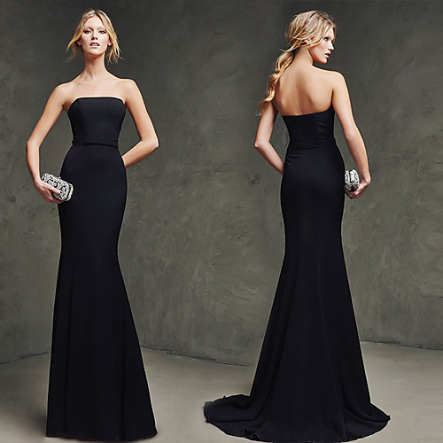 Mermaid / Trumpet Elegant Formal Evening Dress Strapless Sleeveless Sweep / Brush Train Polyester with 2021
Mermaid / Trumpet Elegant Formal Evening Dress Strapless Sleeveless Sweep / Brush Train Polyester with 2021