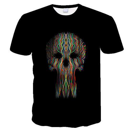 Men's Plus Size 3D Solid Colored Patchwork Print T-shirt Basic Street chic Daily Going out Round Neck Black / Short Sleeve / Skull
Men's Plus Size 3D Solid Colored Patchwork Print T-shirt Basic Street chic Daily Going out Round Neck Black / Short Sleeve / Skull