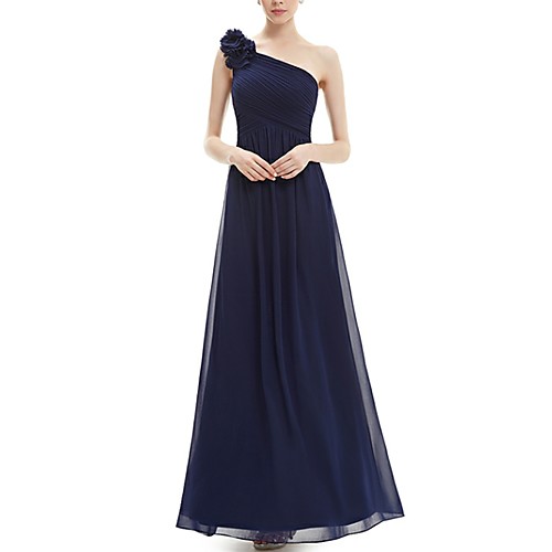 A-Line One Shoulder Floor Length Chiffon Bridesmaid Dress with Appliques / Ruching / Open Back
A-Line One Shoulder Floor Length Chiffon Bridesmaid Dress with Appliques / Ruching / Open Back