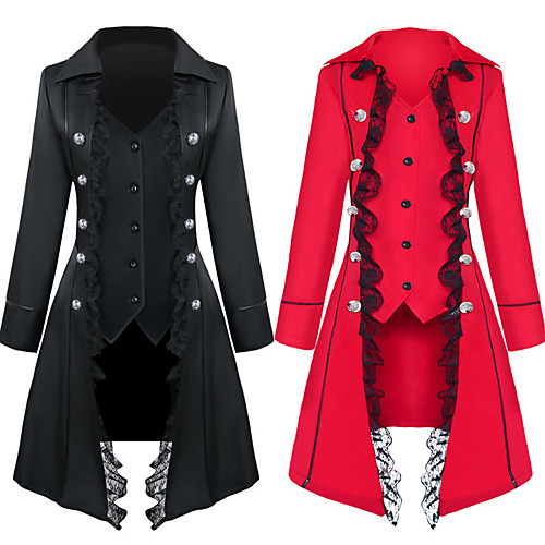 Plague Doctor Retro Vintage Punk & Gothic Steampunk 17th Century Coat Masquerade Tuxedo Trench Coat Women's Lace Costume Black / Red Vintage Cosplay Party Halloween Long Sleeve
Plague Doctor Retro Vintage Punk & Gothic Steampunk 17th Century Coat Masquerade Tuxedo Trench Coat Women's Lace Costume Black / Red Vintage Cosplay Party Halloween Long Sleeve