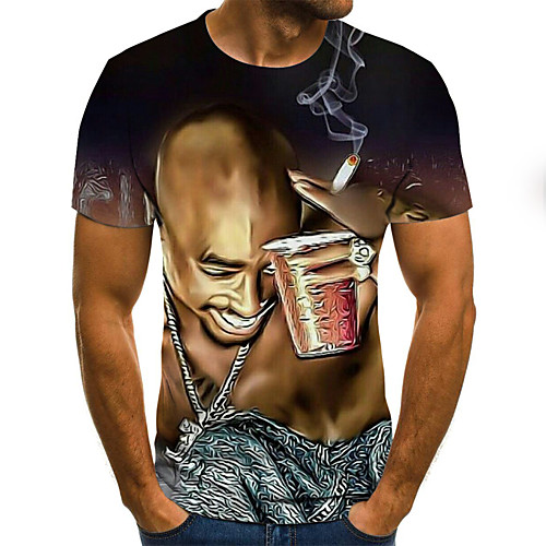 Men's Plus Size Graphic Print T-shirt Street chic Exaggerated Daily Holiday Round Neck Rainbow / Short Sleeve
Men's Plus Size Graphic Print T-shirt Street chic Exaggerated Daily Holiday Round Neck Rainbow / Short Sleeve