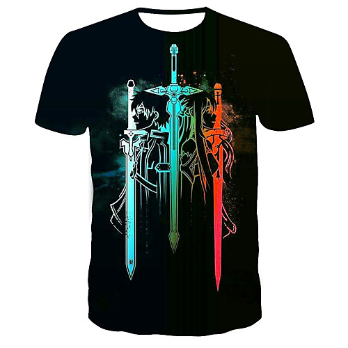 Men's T shirt 3D Print Graphic 3D Print Short Sleeve Daily Tops Vintage Streetwear Black
Men's T shirt 3D Print Graphic 3D Print Short Sleeve Daily Tops Vintage Streetwear Black