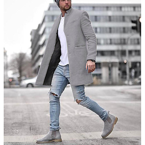 Men's Daily EU / US Size Regular Coat, Solid Colored Notch Lapel Long Sleeve Polyester Gray / Khaki / Slim
Men's Daily EU / US Size Regular Coat, Solid Colored Notch Lapel Long Sleeve Polyester Gray / Khaki / Slim