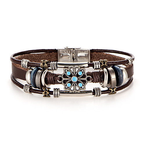 Men's Leather Bracelet Braided Totem Series Punk Trendy PU(Polyurethane) Bracelet Jewelry Brown For Daily Club Festival
Men's Leather Bracelet Braided Totem Series Punk Trendy PU(Polyurethane) Bracelet Jewelry Brown For Daily Club Festival