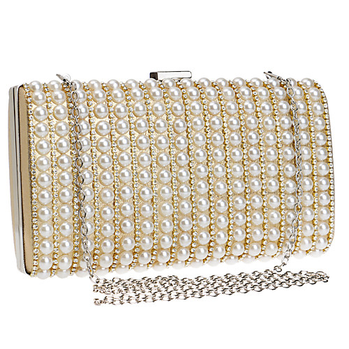 Women's Bags Polyester Evening Bag Pearls Chain Wedding Party Event / Party Wedding Bags Black Gold Silver
Women's Bags Polyester Evening Bag Pearls Chain Wedding Party Event / Party Wedding Bags Black Gold Silver