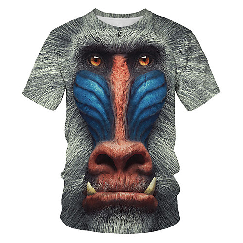 Men's T shirt Color Block 3D Animal Print Short Sleeve Going out Tops Streetwear Punk & Gothic Light Green
Men's T shirt Color Block 3D Animal Print Short Sleeve Going out Tops Streetwear Punk & Gothic Light Green