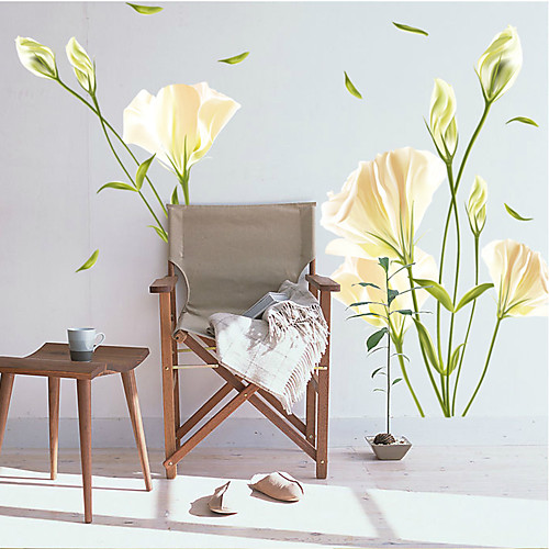 Romantic white lily living room TV background wall decoration removable sticker AY9152
Romantic white lily living room TV background wall decoration removable sticker AY9152