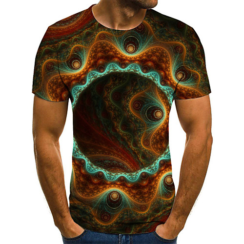 Men's Abstract Graphic Print Slim T-shirt Daily Round Neck Brown / Summer / Short Sleeve
Men's Abstract Graphic Print Slim T-shirt Daily Round Neck Brown / Summer / Short Sleeve