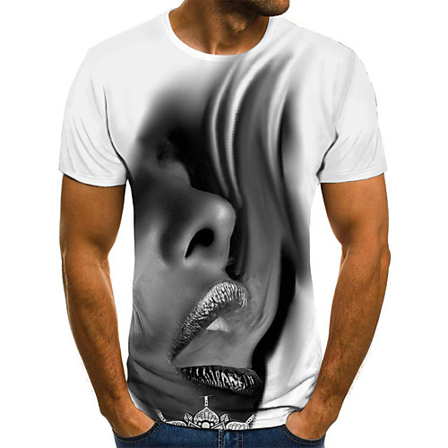 Men's T shirt Geometric 3D Plus Size Print Short Sleeve Daily Tops Basic Streetwear White
Men's T shirt Geometric 3D Plus Size Print Short Sleeve Daily Tops Basic Streetwear White