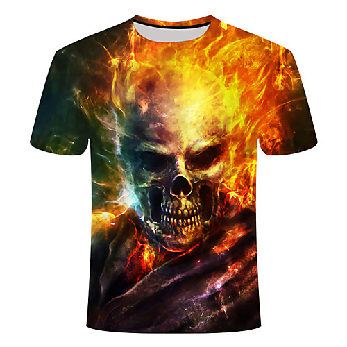 Men's Plus Size 3D Graphic T-shirt Daily Round Neck Rainbow / Short Sleeve / Skull
Men's Plus Size 3D Graphic T-shirt Daily Round Neck Rainbow / Short Sleeve / Skull