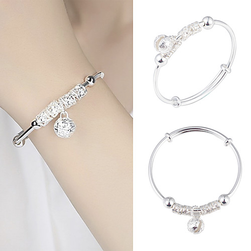Fashion Silver 925 pure silver charm Artificial Stone Bracelet Cuff Bracelet ball bell pendant women jewelry gift adjustable size 16-20cm
Fashion Silver 925 pure silver charm Artificial Stone Bracelet Cuff Bracelet ball bell pendant women jewelry gift adjustable size 16-20cm