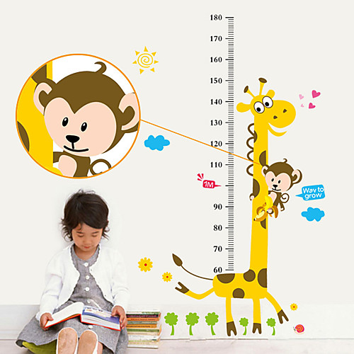 Cartoon monkey giraffe measuring height sticker home bedroom background decoration removable sticker AY831
Cartoon monkey giraffe measuring height sticker home bedroom background decoration removable sticker AY831