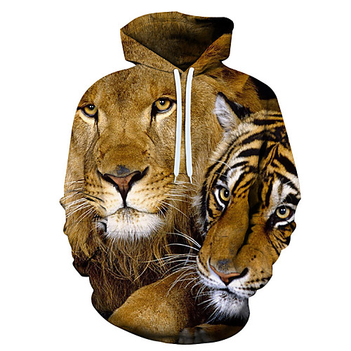 Men's Pullover Hoodie Sweatshirt Graphic 3D Animal 2 Piece Front Pocket Hooded Daily Going out 3D Print 3D Print Casual Hoodies Sweatshirts Long Sleeve Brown
Men's Pullover Hoodie Sweatshirt Graphic 3D Animal 2 Piece Front Pocket Hooded Daily Going out 3D Print 3D Print Casual Hoodies Sweatshirts Long Sleeve Brown