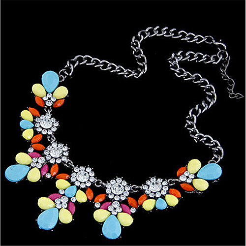 Women's Choker Necklace Collar Necklace Tassel Flower Vintage Boho Zircon Resin Chrome Rainbow 45 cm Necklace Jewelry For Christmas Halloween Party Evening Street Gift
Women's Choker Necklace Collar Necklace Tassel Flower Vintage Boho Zircon Resin Chrome Rainbow 45 cm Necklace Jewelry For Christmas Halloween Party Evening Street Gift
