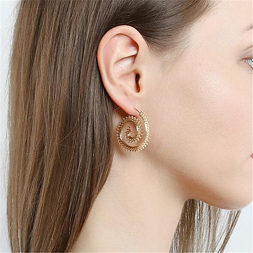 Women's Hoop Earrings Hollow Out Precious Fashion Earrings Jewelry Black / Gold / Silver For Daily Street Holiday Work 1 Pair
Women's Hoop Earrings Hollow Out Precious Fashion Earrings Jewelry Black / Gold / Silver For Daily Street Holiday Work 1 Pair