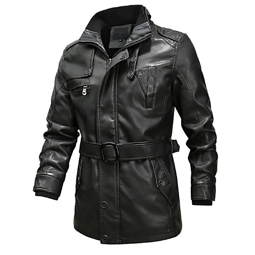 Men's Solid Colored Winter Faux Leather Jacket Regular Daily Long Sleeve PU Coat Tops Black
Men's Solid Colored Winter Faux Leather Jacket Regular Daily Long Sleeve PU Coat Tops Black