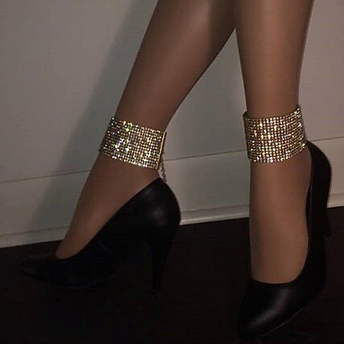 Anklet feet jewelry Ladies Luxury Sexy Women's Body Jewelry For Wedding Stage Rhinestone Silver Plated Gold Plated Gold Silver 2pcs
Anklet feet jewelry Ladies Luxury Sexy Women's Body Jewelry For Wedding Stage Rhinestone Silver Plated Gold Plated Gold Silver 2pcs