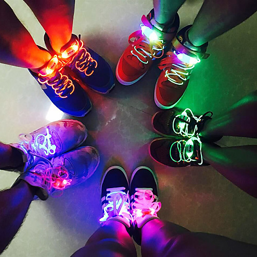

2pcs Party Skating Charming LED Flash Light Up Glow Shoelaces Shoe Laces Shoestrings Color Shoelace Shoe Accessories
