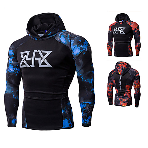 Men's Long Sleeve Hoodie Compression Shirt Running Shirt Patchwork Hoodie Top Athletic Cotton Windproof Breathable Soft Fitness Running Jogging Sportswear Blue Red Activewear Micro-elastic
Men's Long Sleeve Hoodie Compression Shirt Running Shirt Patchwork Hoodie Top Athletic Cotton Windproof Breathable Soft Fitness Running Jogging Sportswear Blue Red Activewear Micro-elastic