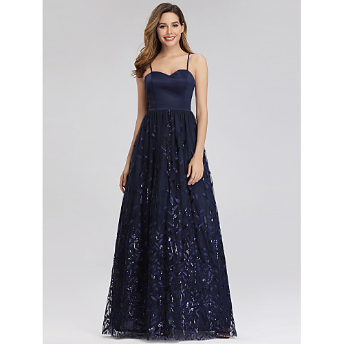 A-Line Elegant Prom Dress Spaghetti Strap Sleeveless Floor Length Nylon Cotton Polyester with Sequin 2021
A-Line Elegant Prom Dress Spaghetti Strap Sleeveless Floor Length Nylon Cotton Polyester with Sequin 2021
