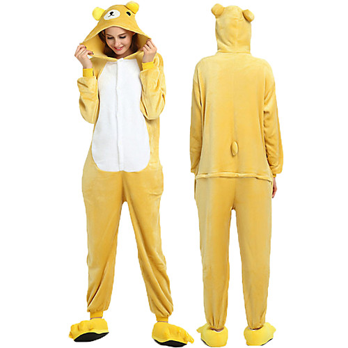 Adults Kigurumi Pajamas Raccoon Bear Animal Onesie Pajamas Coral fleece Yellow Cosplay For Men and Women Animal Sleepwear Cartoon Festival / Holiday Costumes
Adults Kigurumi Pajamas Raccoon Bear Animal Onesie Pajamas Coral fleece Yellow Cosplay For Men and Women Animal Sleepwear Cartoon Festival / Holiday Costumes