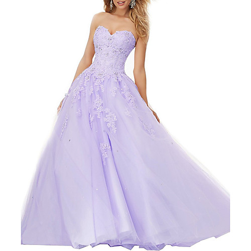 A-Line Floral Quinceanera Prom Dress Sweetheart Neckline Sleeveless Floor Length Lace Tulle with Beading Appliques 2021
A-Line Floral Quinceanera Prom Dress Sweetheart Neckline Sleeveless Floor Length Lace Tulle with Beading Appliques 2021