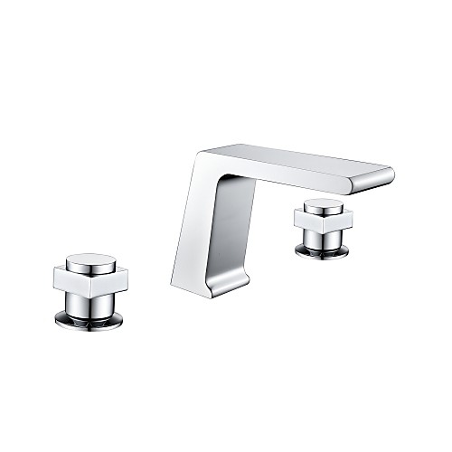 Bathroom Sink Faucet - Waterfall Chrome Widespread Two Handles Three HolesBath Taps
Bathroom Sink Faucet - Waterfall Chrome Widespread Two Handles Three HolesBath Taps