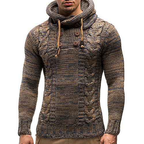 Men's Solid Colored Pullover Long Sleeve Sweater Cardigans Hooded Black Camel
Men's Solid Colored Pullover Long Sleeve Sweater Cardigans Hooded Black Camel