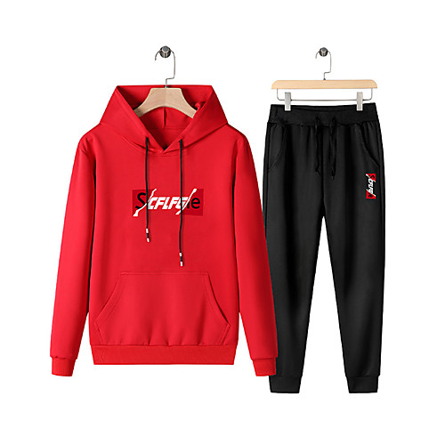 Men's Activewear Set Graphic Text Letter Hooded Daily Sports Weekend Basic Casual Hoodies Sweatshirts Slim White Black Red
Men's Activewear Set Graphic Text Letter Hooded Daily Sports Weekend Basic Casual Hoodies Sweatshirts Slim White Black Red