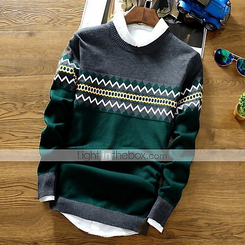 Men's Geometric Pullover Long Sleeve Sweater Cardigans Round Red Yellow Green
Men's Geometric Pullover Long Sleeve Sweater Cardigans Round Red Yellow Green