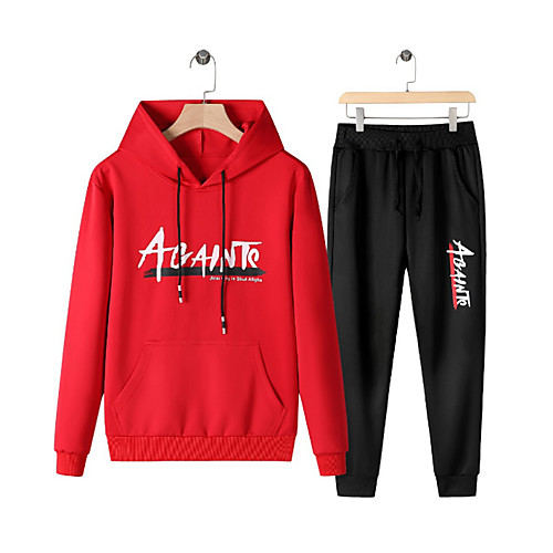 Men's Activewear Set Graphic Text Letter Hooded Daily Sports Weekend Basic Casual Hoodies Sweatshirts Slim White Black Red
Men's Activewear Set Graphic Text Letter Hooded Daily Sports Weekend Basic Casual Hoodies Sweatshirts Slim White Black Red