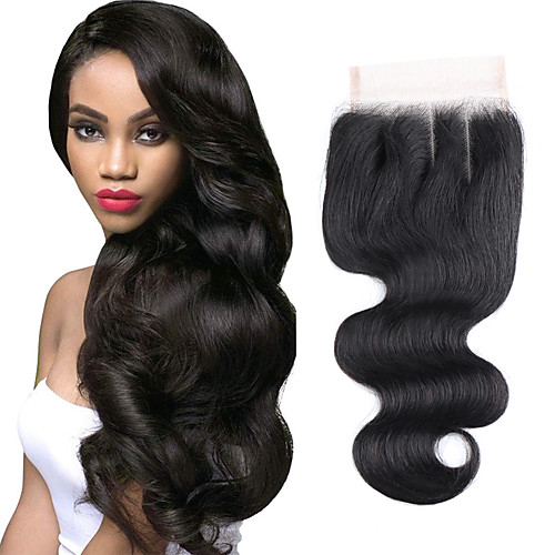 

Brazilian Hair / Vietnamese Hair 4x4 Closure Wavy 3 Part Swiss Lace Virgin Human Hair / Remy Human Hair Women's Dailywear