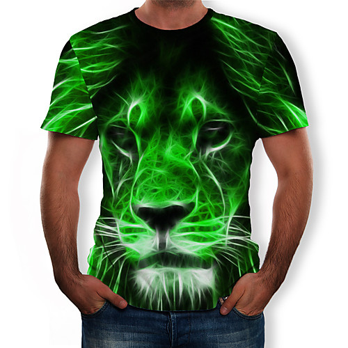 Men's Graphic Animal Print Slim T-shirt Daily Round Neck Green / Summer / Short Sleeve
Men's Graphic Animal Print Slim T-shirt Daily Round Neck Green / Summer / Short Sleeve