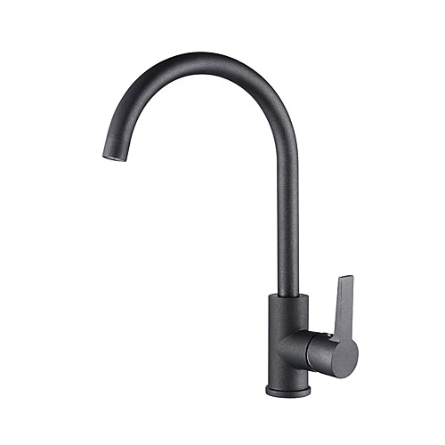 

Kitchen faucet - Single Handle One Hole Painted Finishes Standard Spout / Tall / ­High Arc Centerset Contemporary Kitchen Taps / Brass