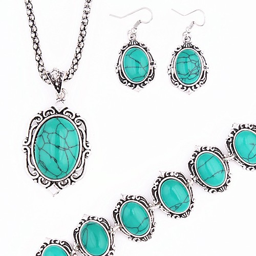 Women's Hoop Earrings Necklace Bracelet Earrings Jewelry Turquoise / Red For Daily 1 set
Women's Hoop Earrings Necklace Bracelet Earrings Jewelry Turquoise / Red For Daily 1 set