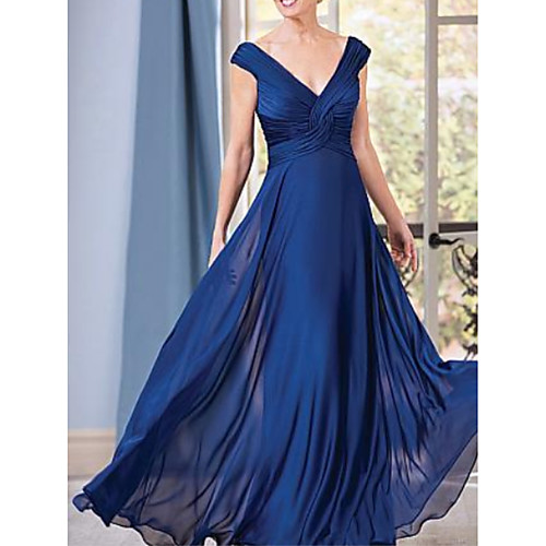 A-Line Elegant Formal Evening Dress Plunging Neck Short Sleeve Floor Length Chiffon with Ruched 2021
A-Line Elegant Formal Evening Dress Plunging Neck Short Sleeve Floor Length Chiffon with Ruched 2021