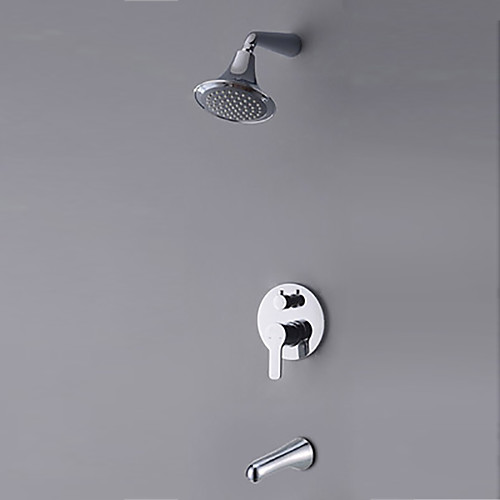 Shower Faucet Set - Rainfall Contemporary Chrome Wall Mounted Ceramic Valve Bath Shower Mixer Taps / Brass
Shower Faucet Set - Rainfall Contemporary Chrome Wall Mounted Ceramic Valve Bath Shower Mixer Taps / Brass