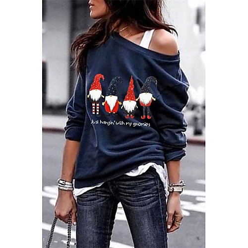 Women's Pullover Sweatshirt Print Christmas Daily Casual Hoodies Sweatshirts Black Navy Blue Gray
Women's Pullover Sweatshirt Print Christmas Daily Casual Hoodies Sweatshirts Black Navy Blue Gray