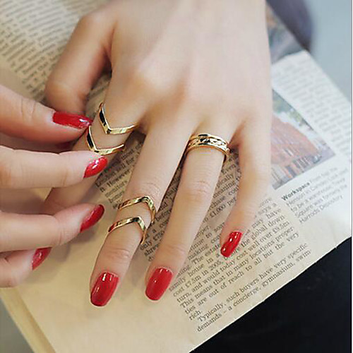 Ring Set Cut Out Gold Alloy Precious Fashion 4pcs Adjustable / Women's / Open Ring / Adjustable Ring
Ring Set Cut Out Gold Alloy Precious Fashion 4pcs Adjustable / Women's / Open Ring / Adjustable Ring