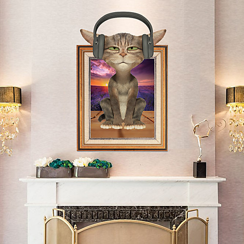 SK9215N 3D cute headset cat cat creative personality bedroom living room background decoration sticker
SK9215N 3D cute headset cat cat creative personality bedroom living room background decoration sticker