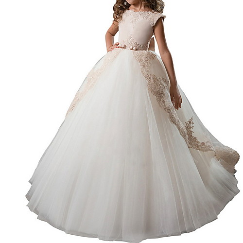 Princess Maxi Pageant Flower Girl Dresses - Polyester Sleeveless Jewel Neck with Bow(s)
Princess Maxi Pageant Flower Girl Dresses - Polyester Sleeveless Jewel Neck with Bow(s)