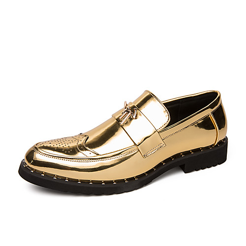 Men's Fall / Spring & Summer Casual / British Daily Party & Evening Loafers & Slip-Ons Faux Leather Breathable Non-slipping Wear Proof Black / Gold
Men's Fall / Spring & Summer Casual / British Daily Party & Evening Loafers & Slip-Ons Faux Leather Breathable Non-slipping Wear Proof Black / Gold